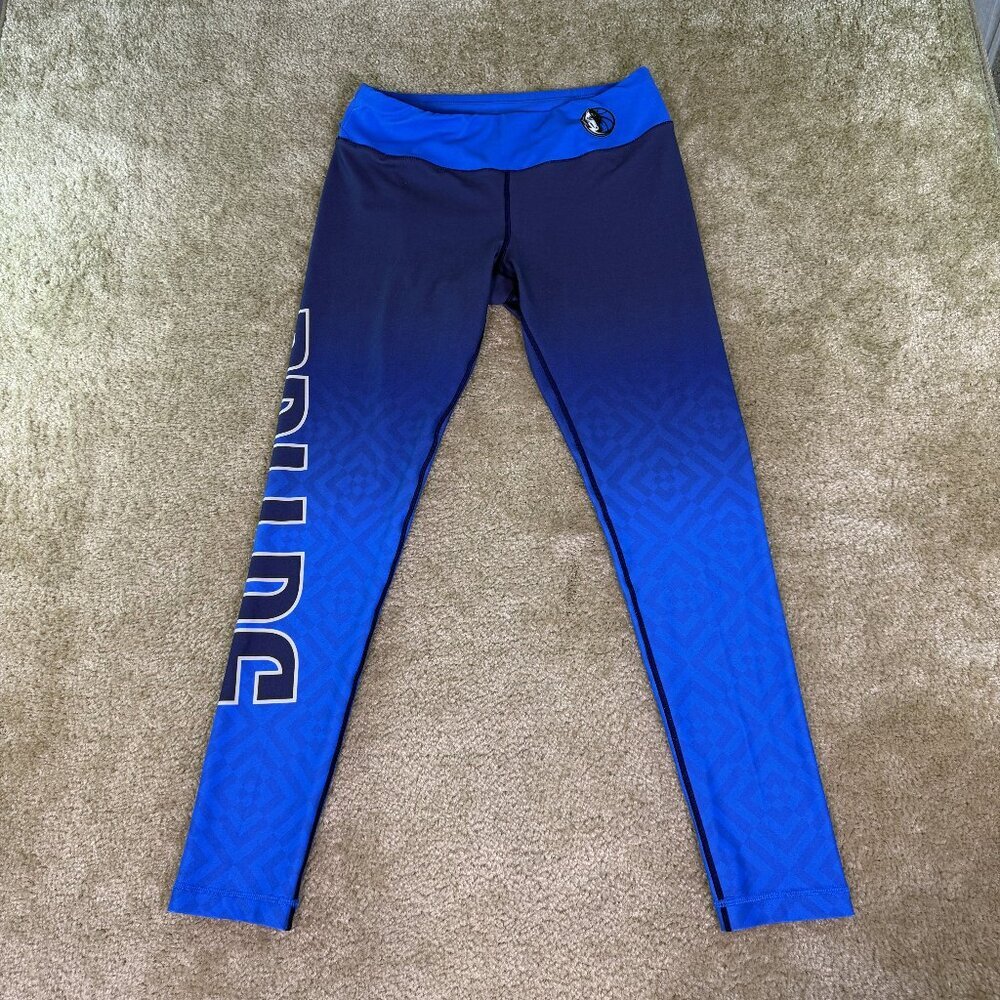KLEW NBA Women's Dallas Mavericks Gradient Print Leggings Size Large E559